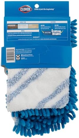 Clorox Dual Action Dust Floor Mop Microfiber Refill Head, Machine-Washable - Image 3