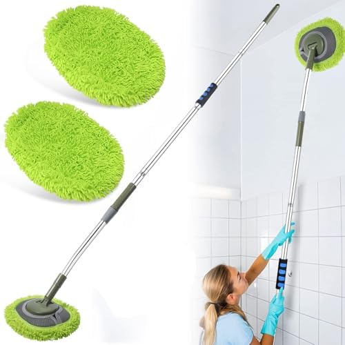66'' Wall Mop with Long Handle, Ceiling Dust Mop with 15° Labor-Saving Elbow by SLIIMU