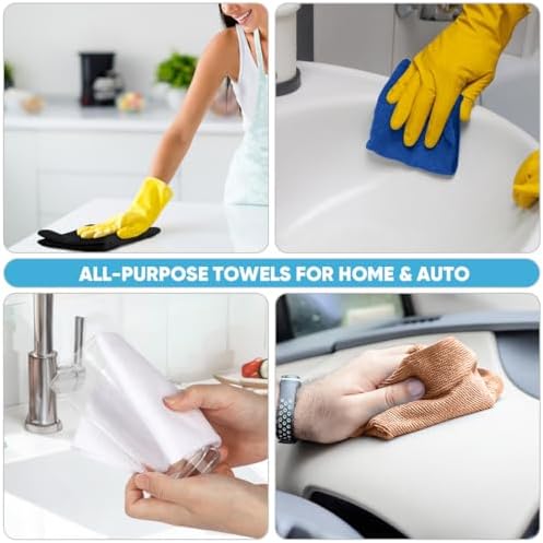 AIDEA Microfiber Cleaning Cloth Roll-50PK, Reusable Paper Towels 11.5×11.5" - Image 5