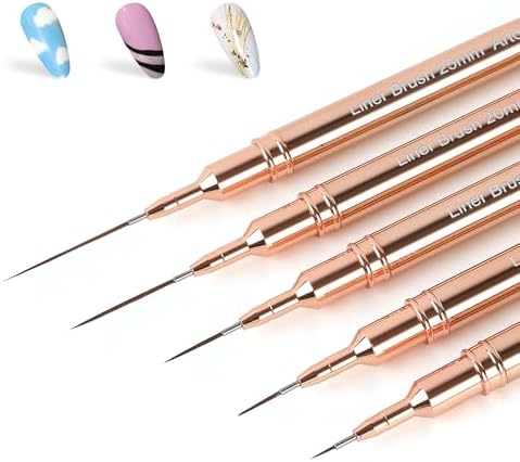 Artdone Metallic Nail Art Pens, Liner Brushes Set by Artdone