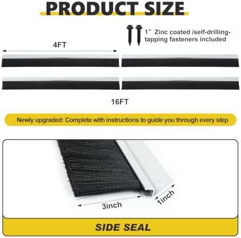 DoubleFill 16ft Roll up Garage Brush Seal - Image 2