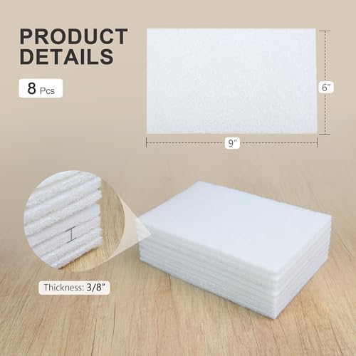 QZATTCAE 6"x9" Light Duty Scuff Pads 8 Pack - Image 2