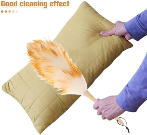 Lambswool Duster with Wood Handle, Small Dusting Brush - Image 3