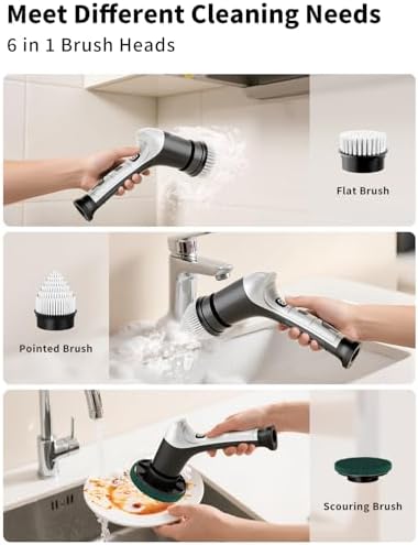 Electric Spin Scrubber, Cordless Handheld Cleaning Brush - Image 6