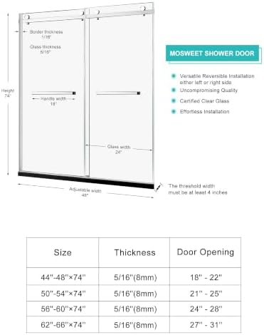 Framed Shower Door, Brushed Nickel - Image 2