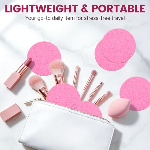 80 Count Compressed Facial Sponges 100% Natural Cellulose Eco-Friendly Makeup - Image 4