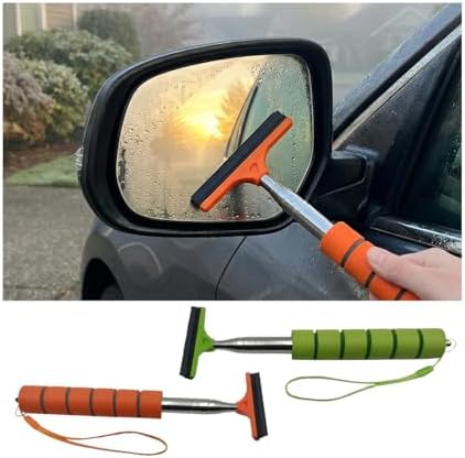 2PCS Car Side Mirror Squeegee, Retractable Vehicle Rear View Mirror Cleaning by Unknown