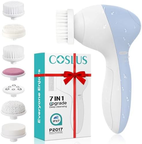 COSLUS Facial Cleansing Brush Face Scrubber, Upgrade Set by COSLUS