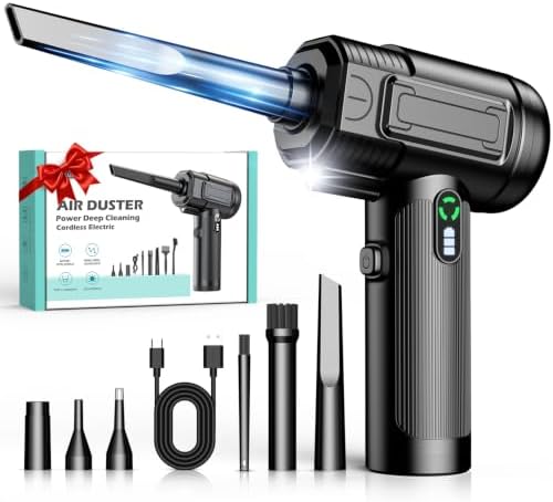 Compressed Air Duster, 130000RPM Rechargeable Electric Air Blower Cordless by Unknown