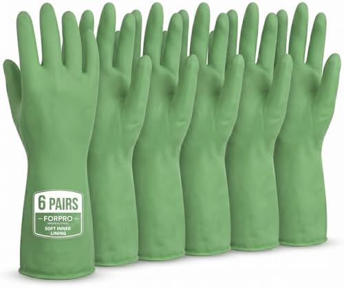 ForPro Premium Natural Rubber Gloves, Lime Zest by ForProProfessionalCollection