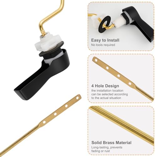 Hibbent Universal Metal Side Mount Toilet Handle Replacement Kit - Image 2