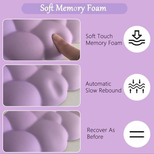Purple Cloud Mouse Pad Cloud Keyboard Wrist Rest - Image 4