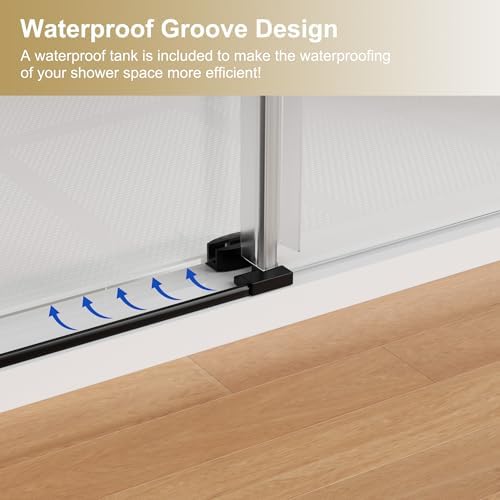 Kullavik 56-60" W x 76" H Frameless Sliding Shower Door - Image 4