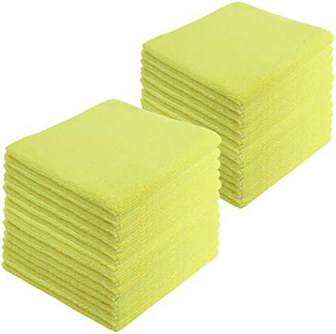 Microfiber Cleaning Cloths, 24 Pack, All-Purpose, Highly Absorbent, Washable by JDHomease