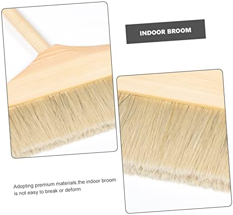 Soft Bristle Broom with Long Wooden Handle - Image 3