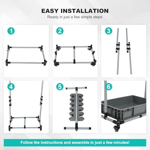 Rolling Cleaning Cart with Mop & Broom Organizer, Movable Floor-Mounted Mop - Image 6