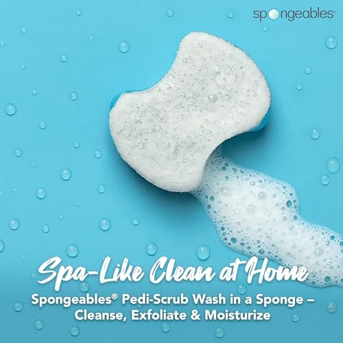 Spongables Pedi Scrub Foot Exfoliating 20+ Wash Sponge, Clean & Fresh - Image 2