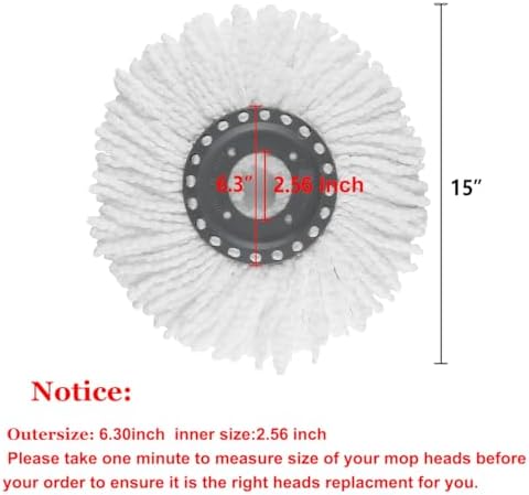 Spin Mop Heads Replacement for Mr.Clean, 360 Rotating Round Mop - Image 3