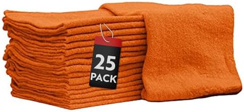 Nabob Wipers Auto Mechanic Shop Towels 25 Pack Bulk Shop Rags 100% Cotton Size by NABOBWIPERS