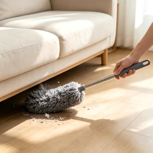 Microfiber Gap Duster with Extendable Long Handle, Bendable Cleaning Tool - Image 2