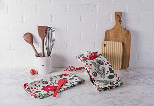 DII Christmas Kitchen Towel Set, Floral Tea Towels - Image 6