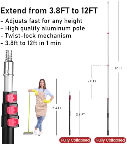 12FT Telescoping Extension Pole - Image 2