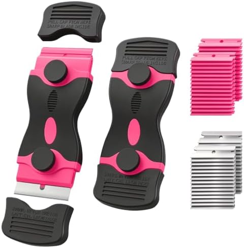 2 Pack Double-Ended Razor Blade Scraper, 30 Blades by Ywmoml