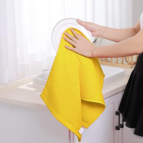 Homaxy 100% Cotton Waffle Weave Kitchen Dish Towels 4-Pack - Image 4
