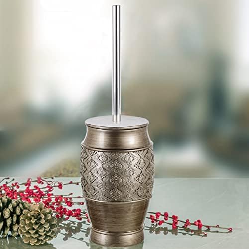 Creative Scents Dublin Silver Toilet Brush Set - Image 2