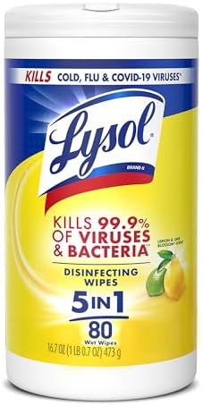 Lysol Disinfectant Wipes, For Disinfecting and Cleaning, Lemon and Lime Blossom by Lysol