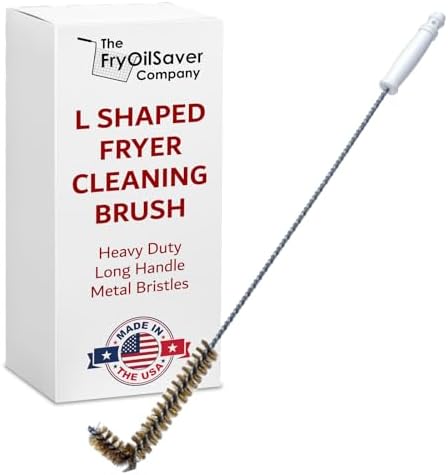 Deep Fryer Cleaning Brush – L-Shaped High-Temp Commercial Kitchen Tool by THEFRYOILSAVERCOMPANY