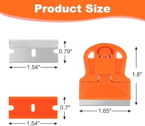 WEGAZ-4 Pcs Mini Plastic Razor Blade Scraper Tool-Suitable - Image 3