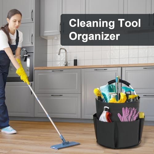 Cleaning Caddy with Handle, Cleaning Supplies Organizer Collapsible Bucket - Image 3
