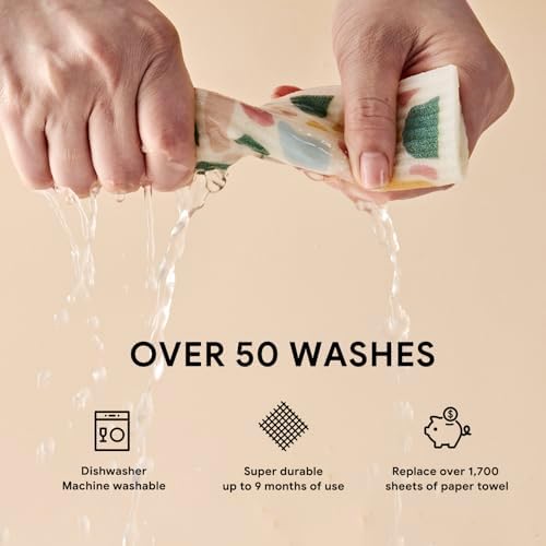 RECYCO Swedish Dishcloths for Kitchen | 5 Pack Urban Boho Terrazzo Washable - Image 5