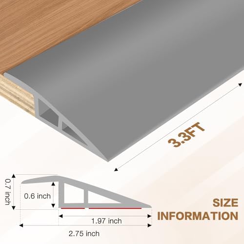 Floor Transition Strip Vinyl Door Threshold Ramp Self Adhesive Carpet Edging - Image 2