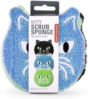 Kikkerland Reusable Cat Scrub Sponge – Cleaning Supplies - Image 3