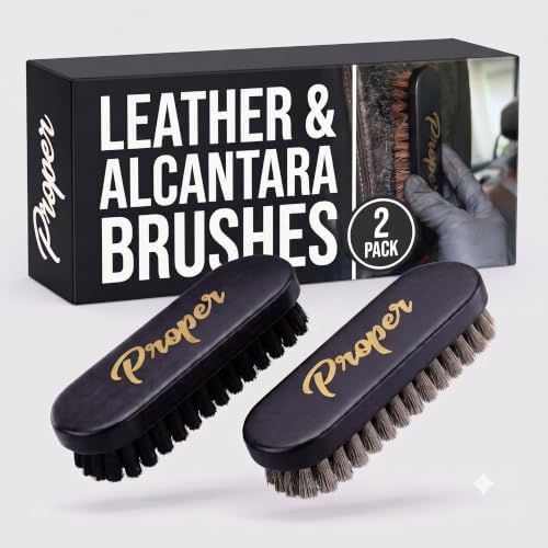 Leather and Alcantara Brush Set by ProperDetailingCo