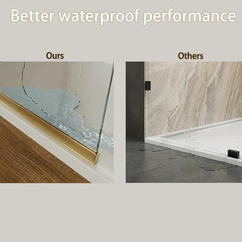 Shower Screen 36" x 76" Shower Wall Panel Brushed Gold - Image 6