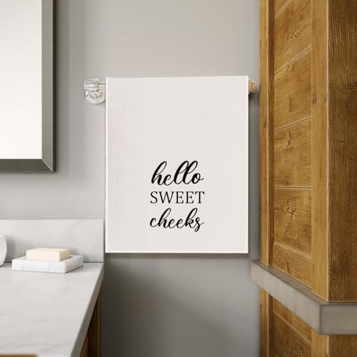 Funny Bathroom Towels with Sayings- Funny Decorative Dish Towel, Hello Sweet - Image 4