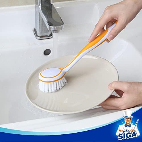 MR.SIGA Round Dish Brush with Suction Cup - Image 5