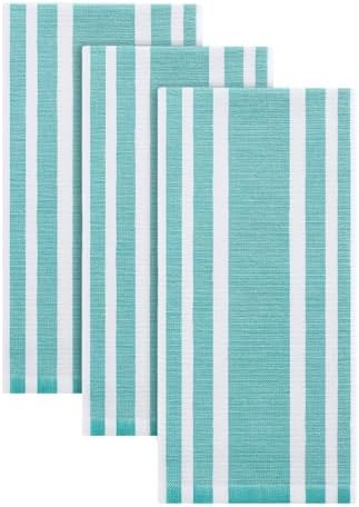 Homaxy Premium Cotton Stripe Kitchen Towels 3 Pack by Homaxy
