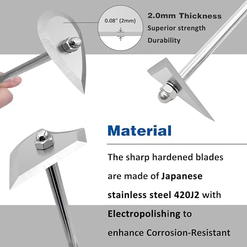 CHILI Hand Tools 3 IN 1 Stainless Steel Shave Hook Scraper Set, Wood Painting - Image 2