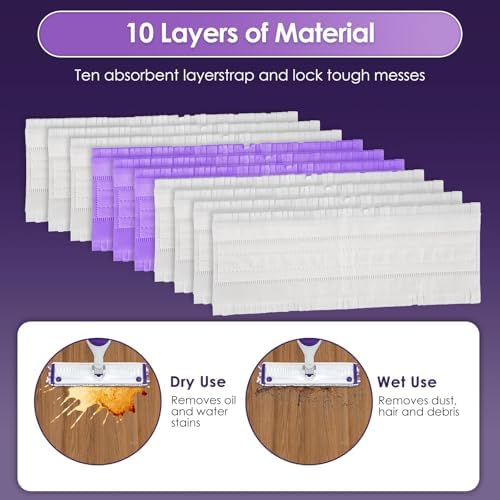 Replacement Power Mop Pads for Swiffer PowerMop, Disposable PowerMop Mopping - Image 5
