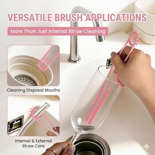 2-in-1 Dual-Ended Silicone Straw Cleaner Brush - Image 3