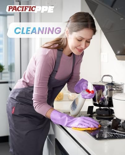 PACIFIC PPE 2 Pairs Cleaning Gloves, Cotton Liner - Image 6