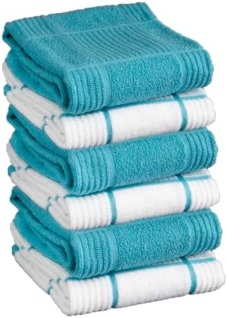 T-Fal Solid & Checked Parquet Kitchen Towels: Highly Absorbent, Super Soft Long by T-falbrand