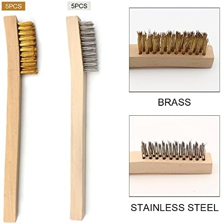 MAXMAN Wire Brush Set 12Pcs, Small Detailing Brushes, - Image 2