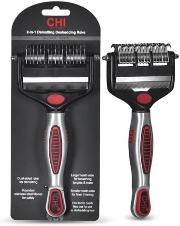 CHI for Dogs 2-in-1 Dematting and Deshedding Rake Tool by FaroukSystemsInc