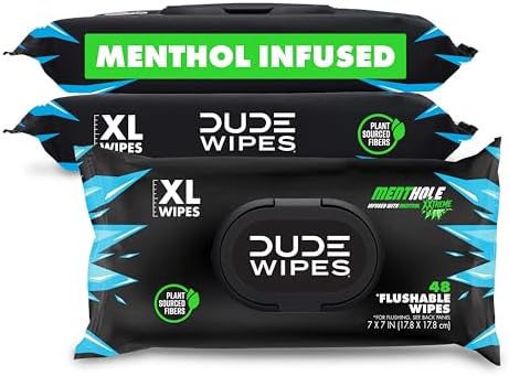 DUDE Wipes MentHOLE XXtreme Adult Flushable Wet Wipes by DUDEWipes