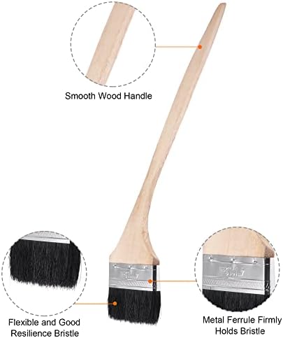 uxcell Bent Radiator Paint Brush 17" Length 4" Width Bristle - Image 4